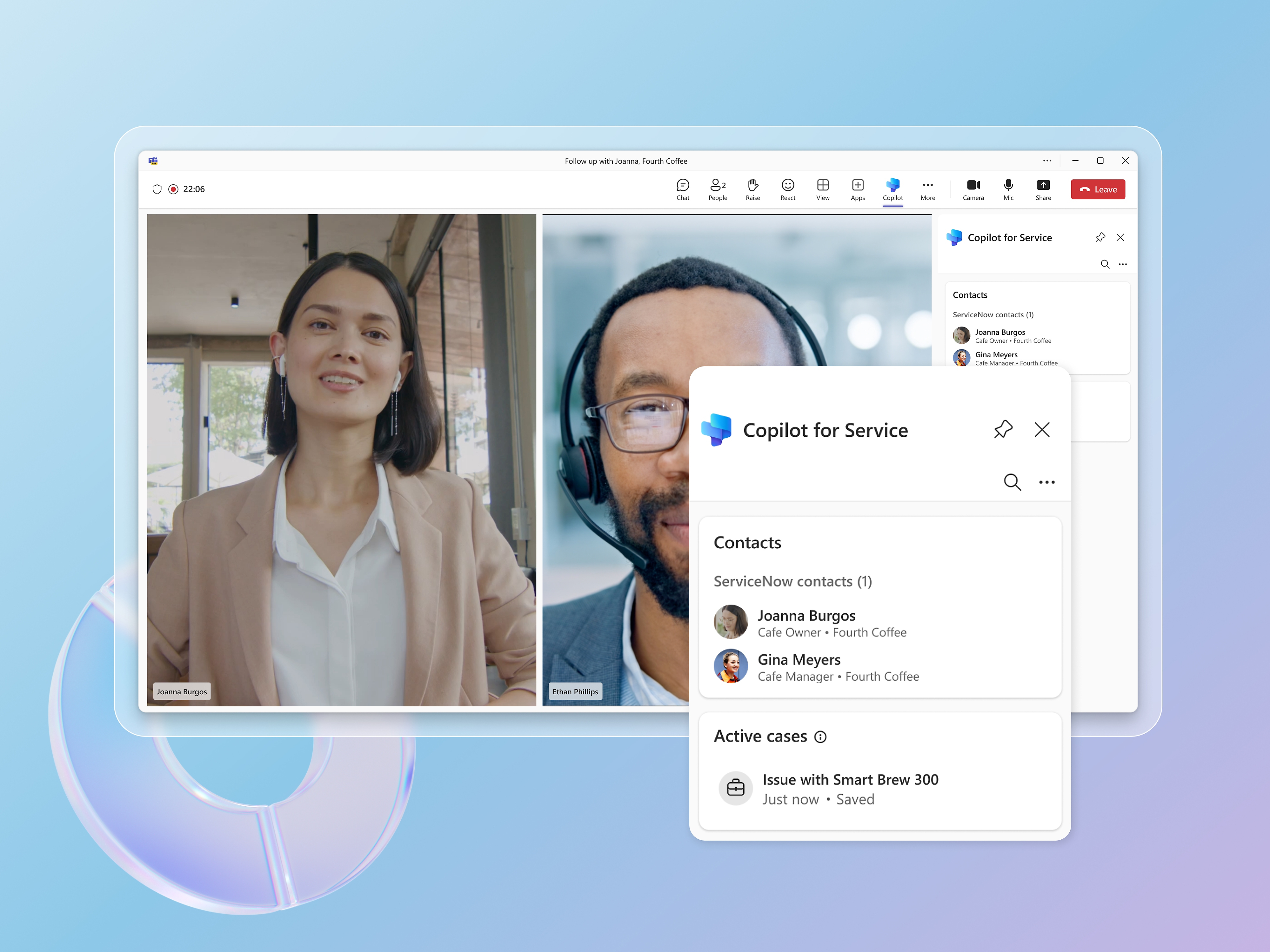 Screenshot di Copilot for Service