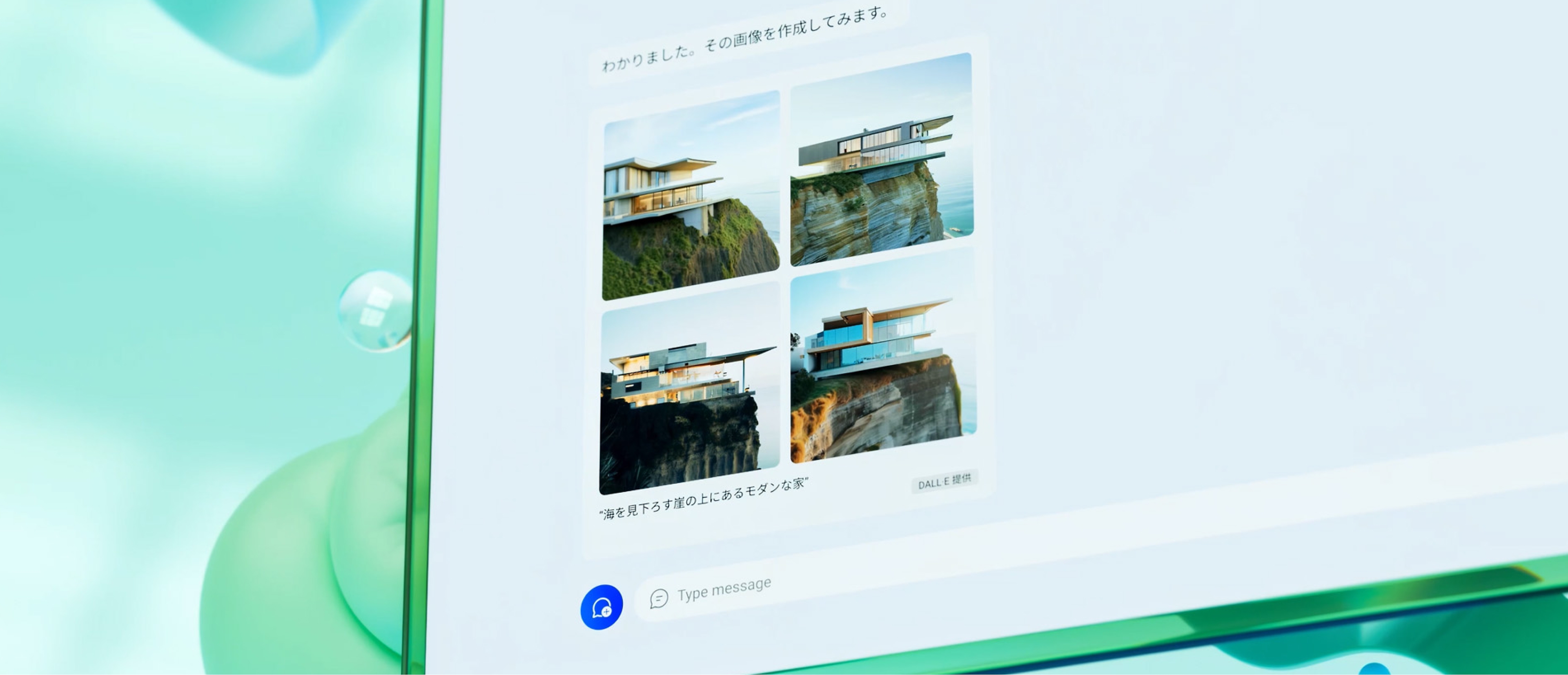 Screenshot dell'uso dell'intelligenza artificiale per creare immagini