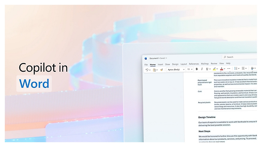 Screenshot di Copilot in Word