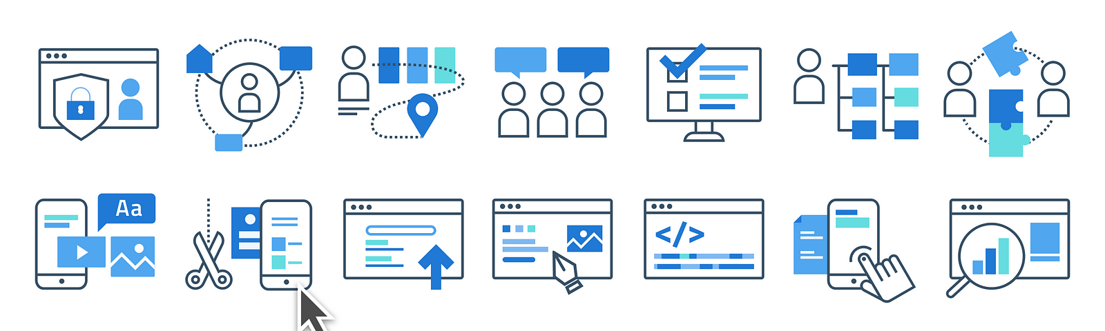 Un’immagine introduttiva che mostra i kit di progettazione di Designers Italia