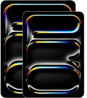 Un iPad Pro 13 pollici e un iPad Pro 11 pollici visti di fronte per confrontare le dimensioni.