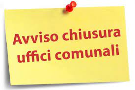 AVVISO CHIUSURA AL PUBBLICO SECONDA RIPARTIZIONE - MARTEDI' 12 DICEMBRE 