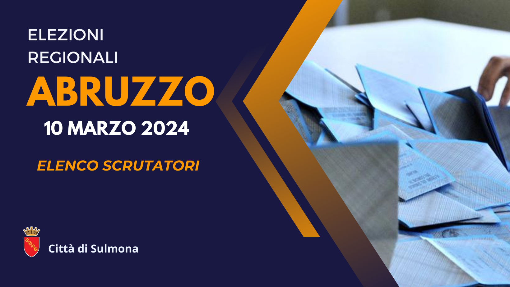 ELEZIONI REGIONALI 2024 - ELENCO SCRUTATORI