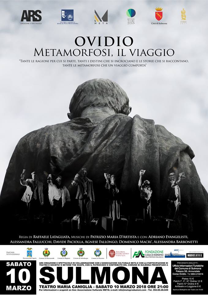 SPETTACOLO TEATRALE OVIDIO. METAMORFOSI, IL VIAGGIO