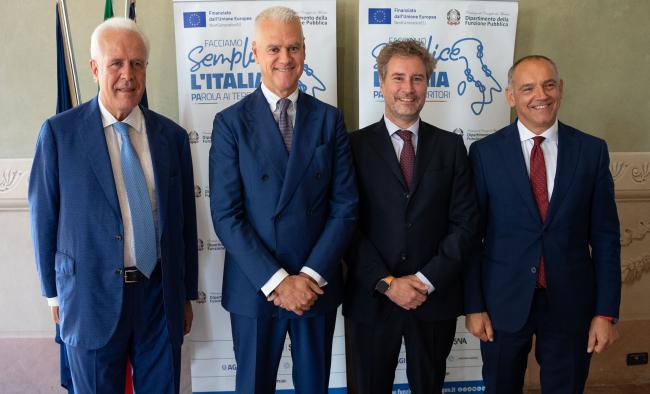 Eugenio Giani, Paolo Zangrillo, Mario Pardini e Luca Menesini